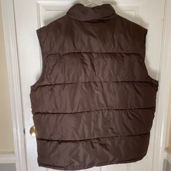 U.S. Polo Assn Men's Brown Puffer Vest w Zip Front Fall / Winter Jacket size XXL - Picture 2 of 3